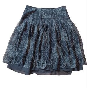 The Limited Women's Black White Floral Print Sheer Silk Skirt Size 4